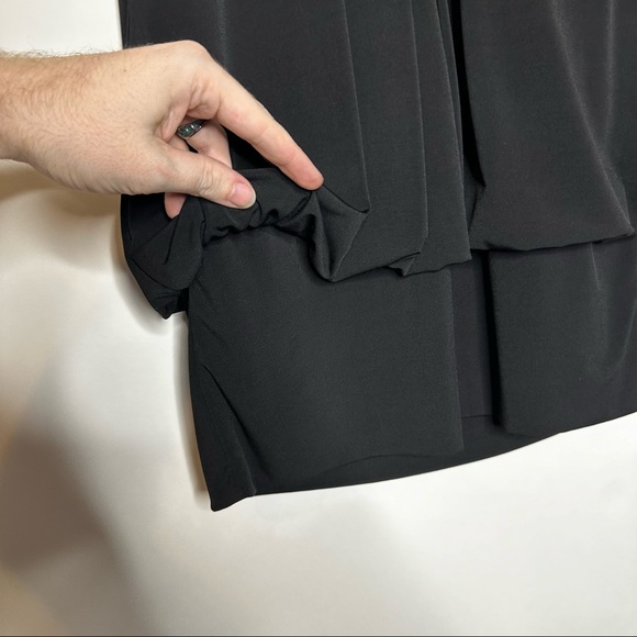 Eliza J Missy Dress Sz S 4 Black Scoop Back Polyester Rn 114244 36” long - Picture 3 of 13